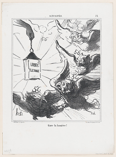 Look out for the light!, from 'News of the day,' published in "Le Charivari"