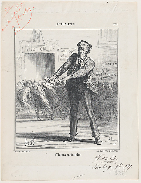 This is my "bullet," from 'News of the day,' published in Le Charivari, November 20, 1869