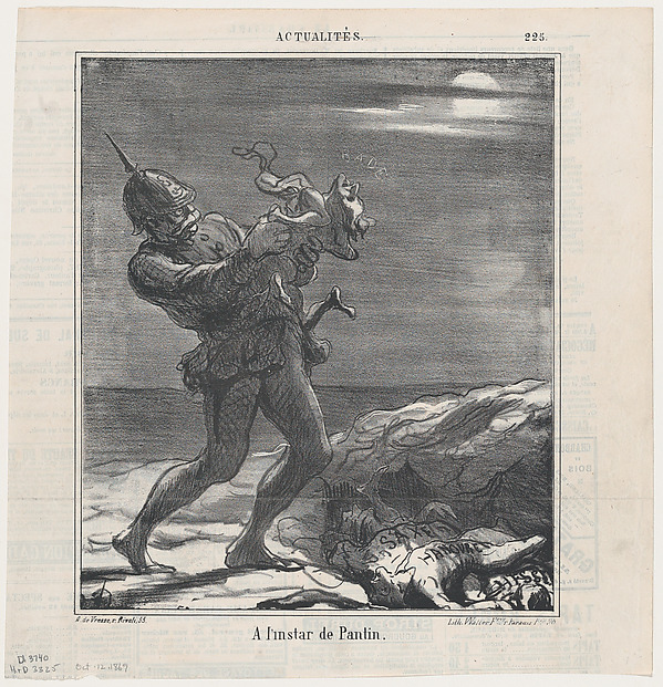 Like a Puppet, from 'News of the day,' published in Le Charivari, October 12, 1869