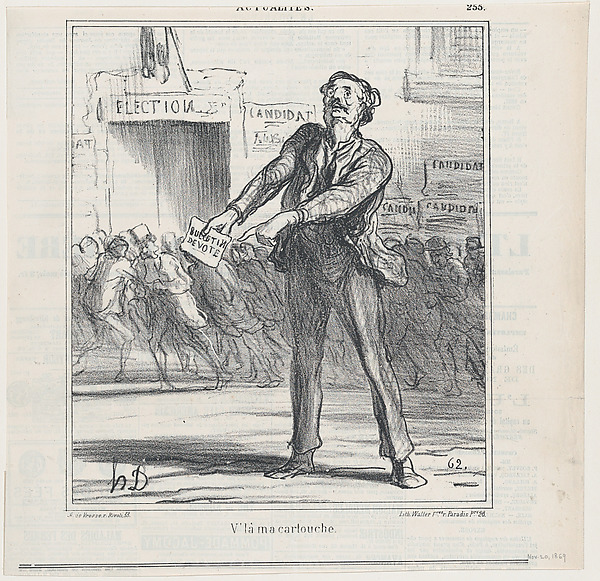 This is my "bullet," from 'News of the day,' published in Le Charivari, November 20, 1869