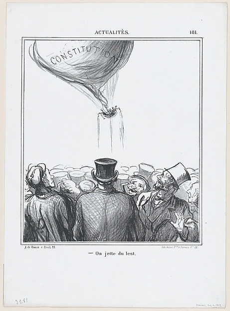 Away with the ballast!, from 'News of the day,' published in "Le Charivari"