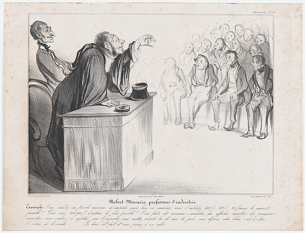 Plate 23: Robert Macaire, Professor of Industry, from 'Caricaturana,' published in Les Robert Macaires