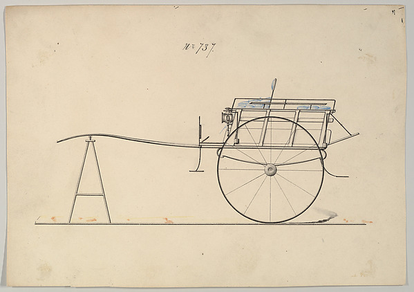 Design for Slat Sided VIllage Cart, no. 737