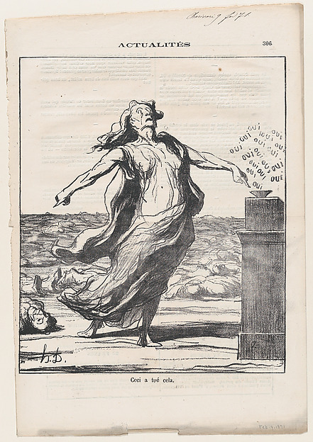 These are responsible for those, from 'News of the day,' published in Le Charivari, February 9, 1871