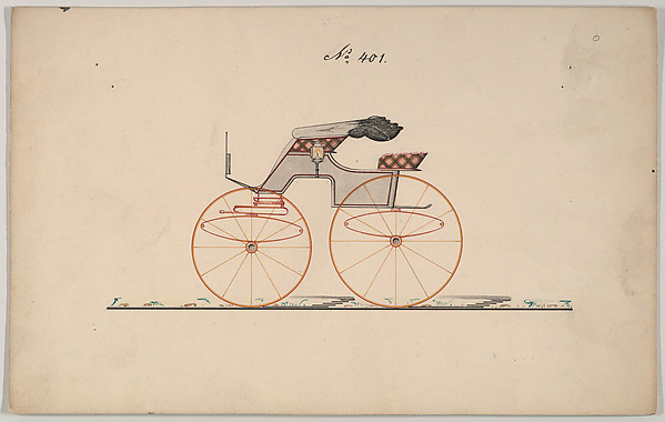 Design for Road Wagon with Folding Top ("4 seat Wagon"), no. 401