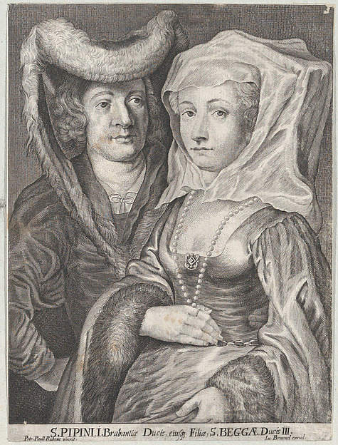 Saint Pepin I and his daughter, Saint Begga