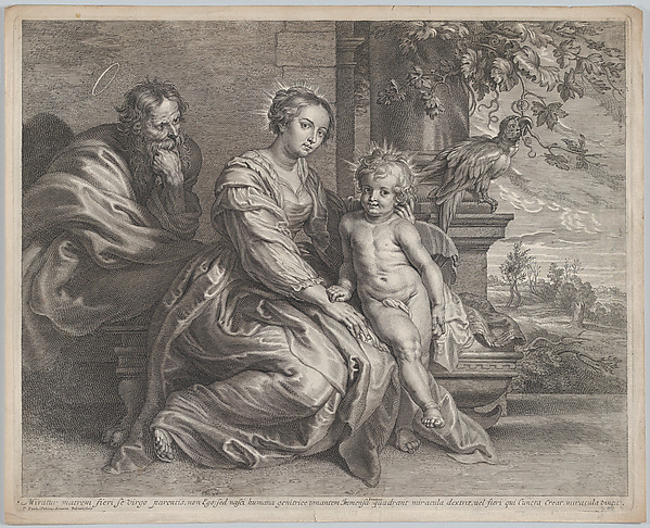 The Holy Family with a parrot