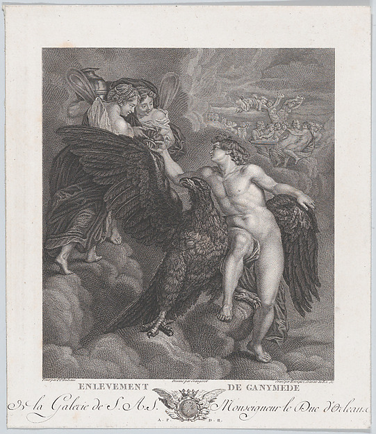 Ganymede, leaning on an eagle, receiving the cup from Hebe by Benoît Louis Henriquez, The Metropolitan Museum of Art