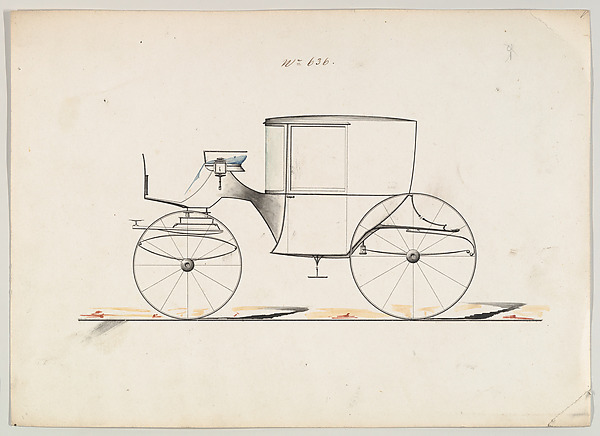Design for Coupé, no. 636 ("Round Front Coupe on Platform Springs")