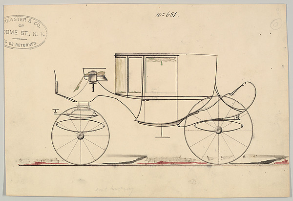 Design for Coupé, no. 631 ("Clarence on C Springs")