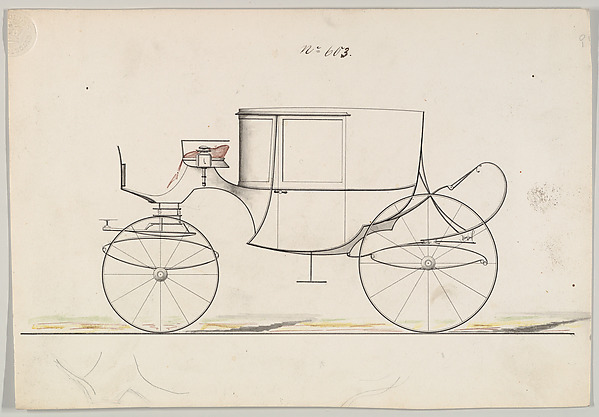 Design for Coupé, no. 603 ("Medium Size Clarence on C Springs")