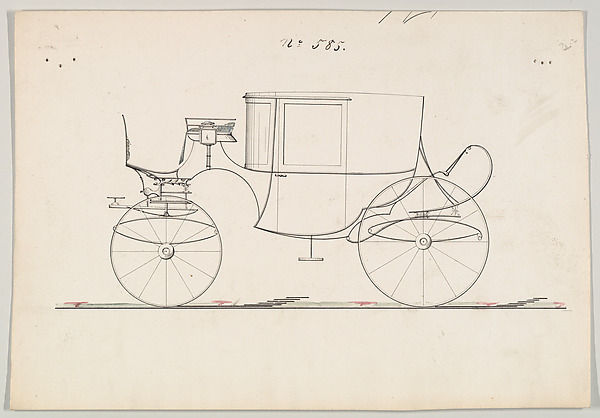 Design for Coupé, no. 585 ("Clarence, or, Light Clarence on C Springs")