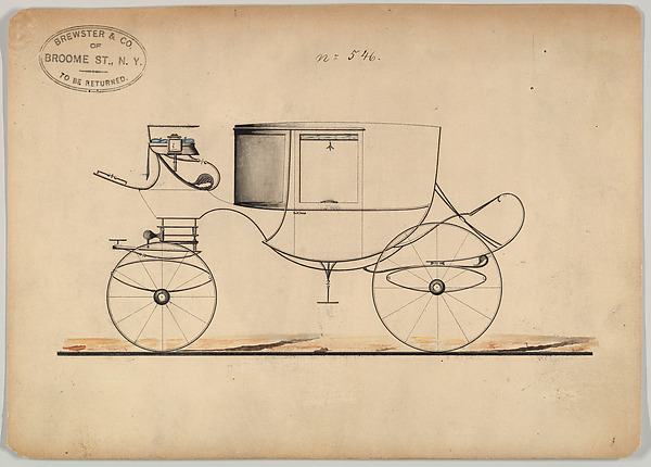 Design for Coupé, no. 546 ("Clarence, or Big Clarence on C Springs")