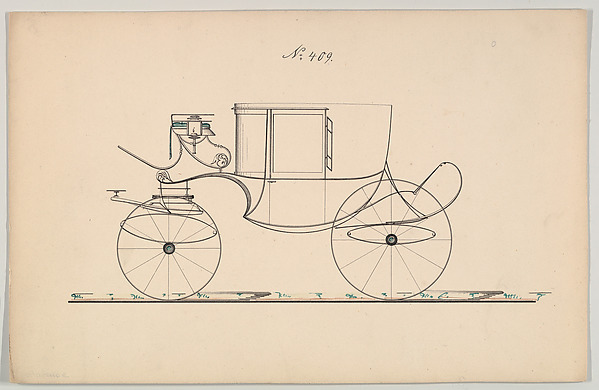 Design for Coupé, no. 409 ("Clarence on C Spring with Skeleton Front")