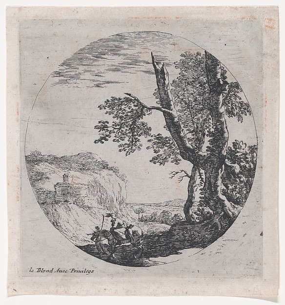 Landscape with the Flight into Egypt by Anonymous, French, 17th century