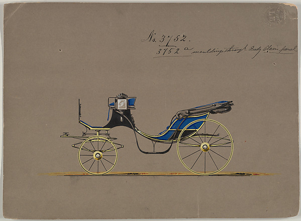 Design for Cabriolet or Victoria, no. 3752