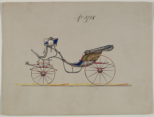 Design for Cabriolet or Victoria, no. 3758