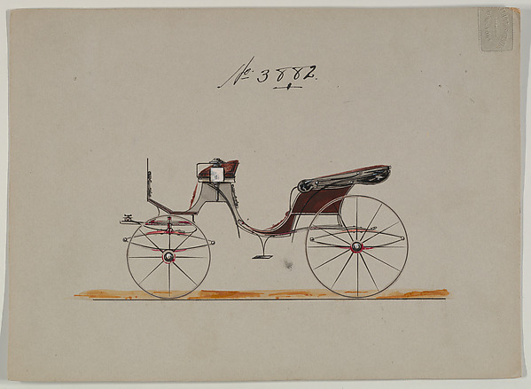Design for Cabriolet or Victoria, no. 3882