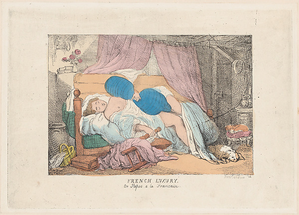 French Luxury, or Repos a la Francaise by Thomas Rowlandson, The Metropolitan Museum of Art