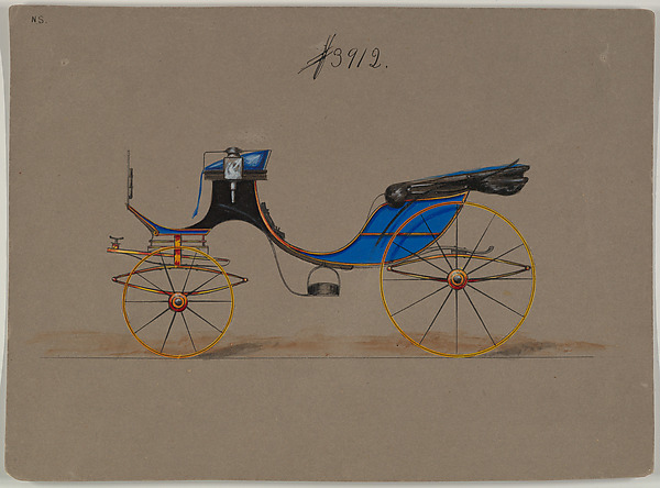 Design for Cabriolet or Victoria, no. 3912