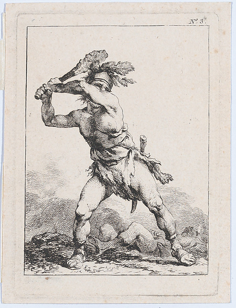 Savage Soldier Swinging a Club