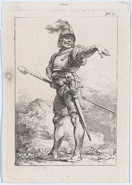 Standing Officer Holding a Lance