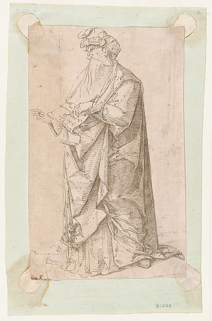 Standing Male Figure with a Scroll