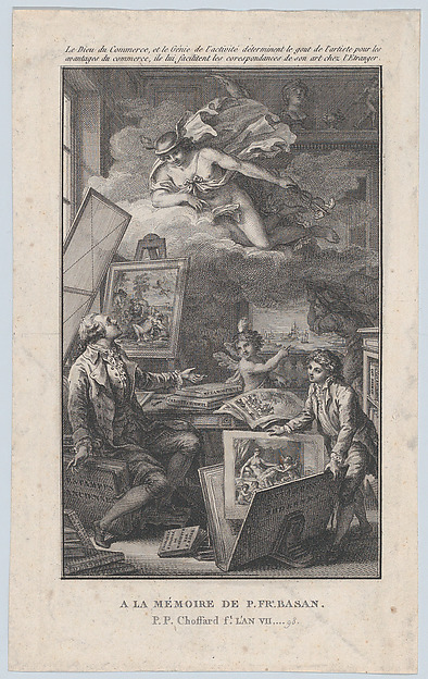 In Memory of P. FR. Basan, an engraving for the catalogue of the collection of P.-F. Basan
