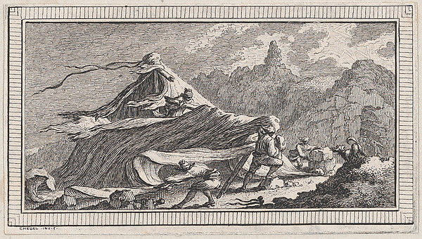 Landscape, from a series of six landscapes titled "Observationib.Astronom.Regiae.Paris.Scient. Acad...1736"