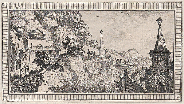 Landscape, from a series of six landscapes titled "Observationib.Astronom.Regiae.Paris.Scient. Acad...1736"