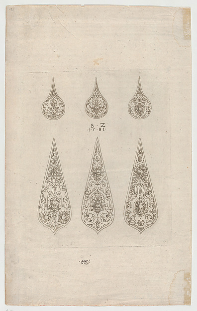 Ornamental design with grotesques