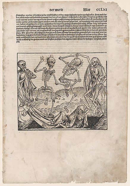 Dance of Death, leaf from "The Nuremberg Chronicle"