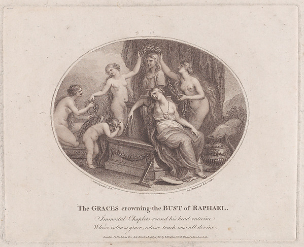 The Graces Crowning the Bust of Raphael by Francesco Bartolozzi, The Metropolitan Museum of Art