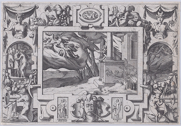 Medea Flees from Jason (L'épée au poing court Jason la poursuivre mais ne peut celle en vitesse aconsuivre...), from "Jason and the Golden Fleece"
