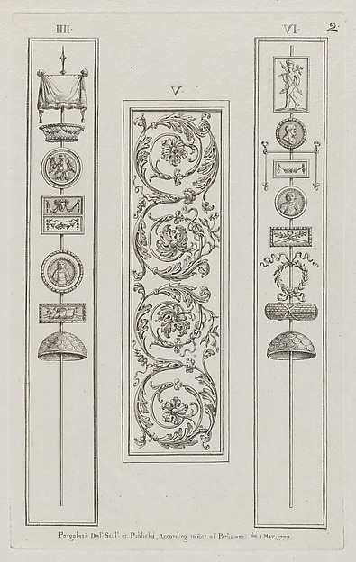 Panels of Ornament, nos. IIII–VI, plate 2 from "Designs for Various Ornaments"