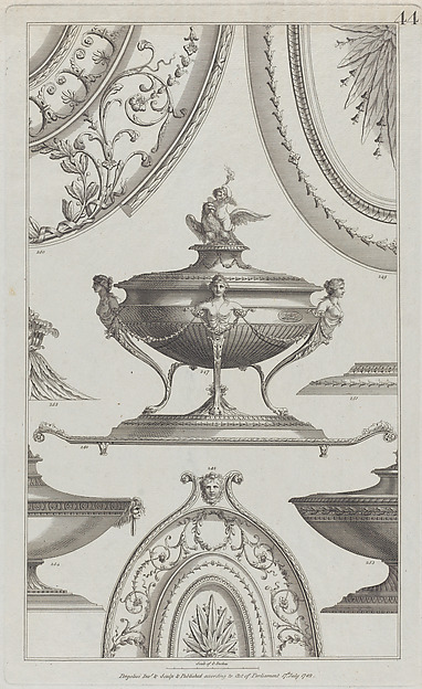 Vases and Vessels, nos. 248–254, plate 44 from "Designs for Various Ornaments"