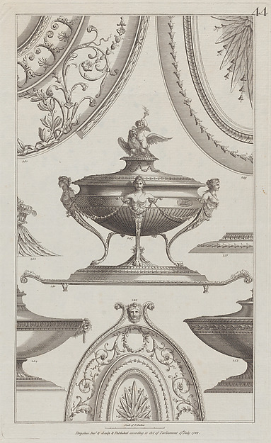 Vases and Vessels, nos. 248–254, plate 44 from "Designs for Various Ornaments"