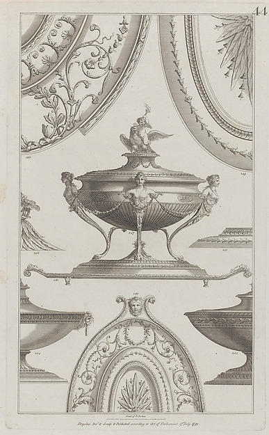 Vases and Vessels, nos. 248–254, plate 44 from "Designs for Various Ornaments"