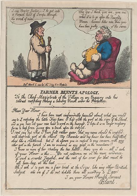 Farmer Blunt's Apology