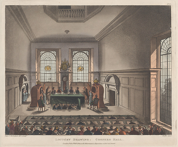 Lottery Drawing, Coopers Hall