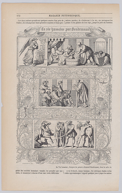 The Human Life by Bendemann, from "Le Magasin Pittoresque"