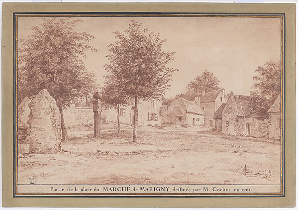 The Marketplace in the Village of Marigny (Partie de la place du marché de Marigny)