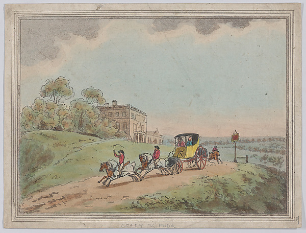 A Coach and Four (from, Rustic Sketches?)