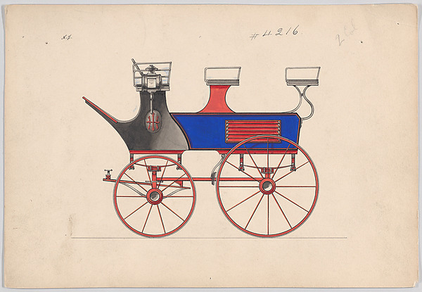 Design for Roof Seat Demi Break, no. 4216