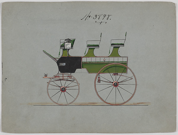 Design for Roof Seat Wagonette Break, no. 3898