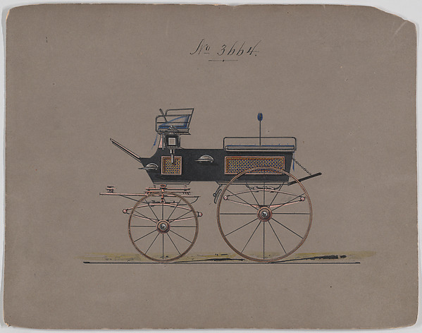 Design for Wagonette (?), no. 3664
