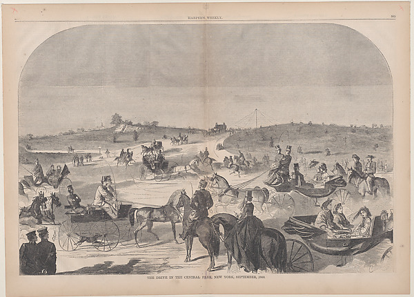 The Drive in Central Park, New York (from "Harper's Weekly," Vol. IV)