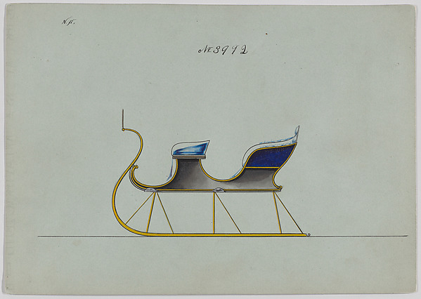 Design for 4 Seat Sleigh, no. 3992
