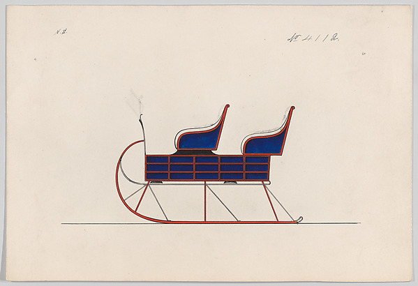 Design for 4 Seat Sleigh, no. 4112