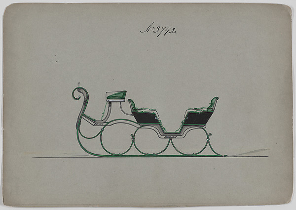 Design for 4 Seat Sleigh, no. 3742
